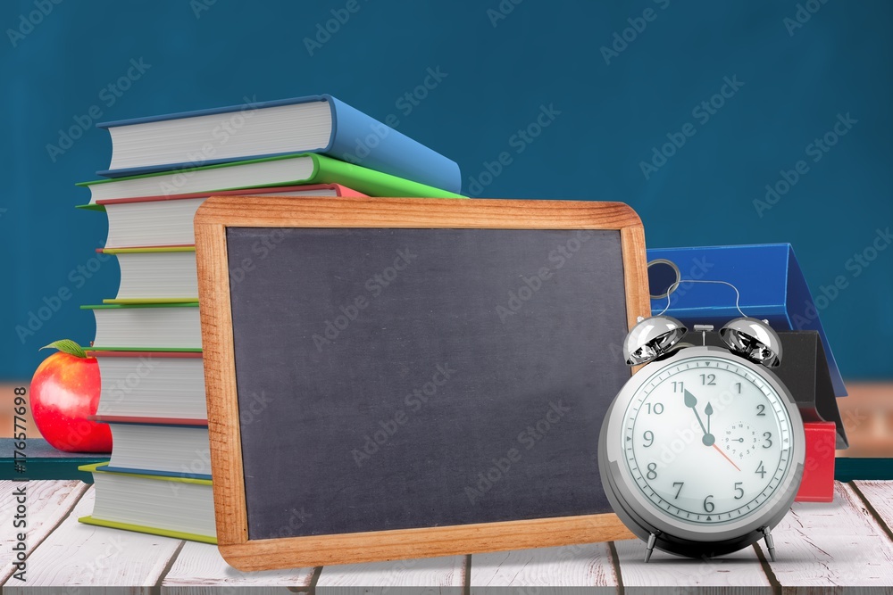 Poster composite image of school objects