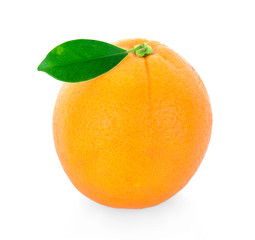 Ripe orange isolated on white background