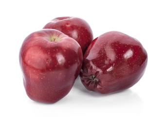 red apple isolated on the white background