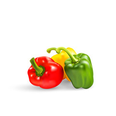 Bell pepper  on white background