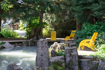 Tranquil Meditation Pond in Whistler, British Columbia