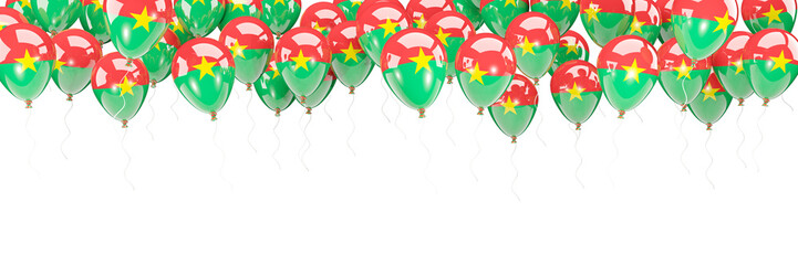 Balloons frame with flag of burkina faso - obrazy, fototapety, plakaty