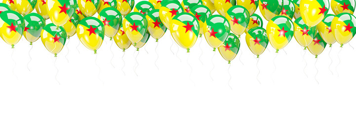 Balloons frame with flag of french guiana