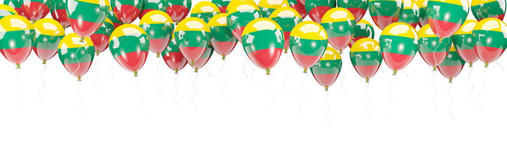 Balloons frame with flag of lithuania