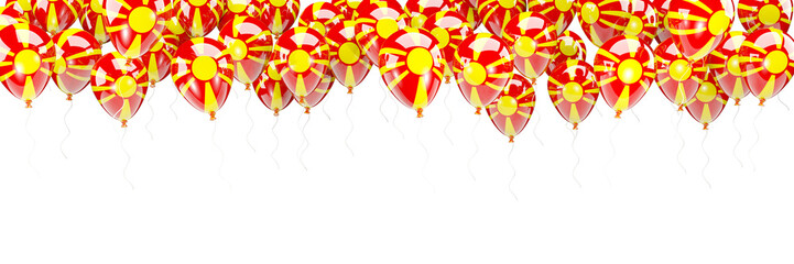 Balloons frame with flag of macedonia