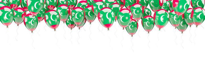 Balloons frame with flag of maldives