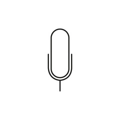 simple microphone line icon