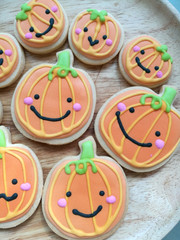 Halloween cookies closeup