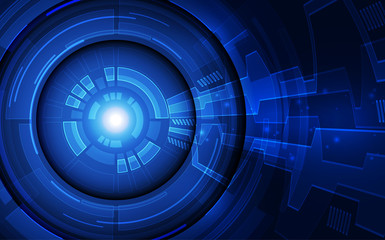 Vector eye cyber security technology in the future concept. background illustration