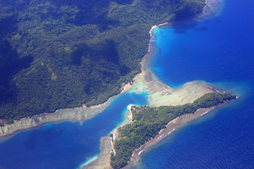 Beautiful Coral reefs coastline of Guadalcanal Island, Solomon