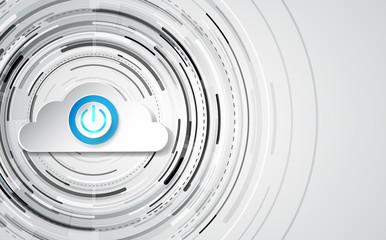 Obraz premium Abstract cloud technology in the future background, vector illustration