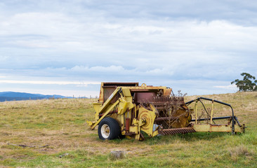 Obraz premium Rock grabber in now retired in the paddock