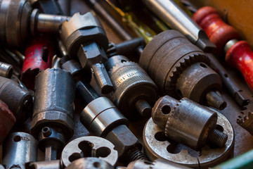 vintage hardware at a flea market