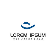 Fototapeta premium Letter Q Negative space logo design concept template