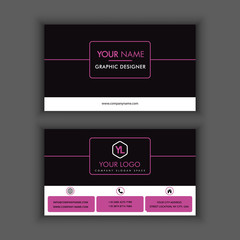 Modern Creative and Clean Business Card Template with red black color