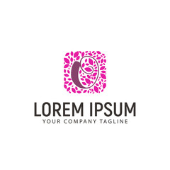 Letter O with leaf decoration logo. wedding beauty design concept template