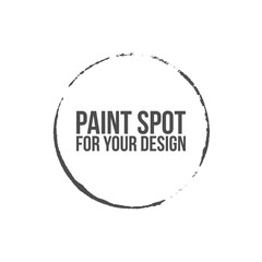 Brush round Stroke of black Paint