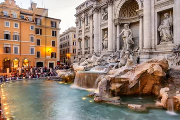 Cercles muraux Fontaine Trevi Fountain Rome Italy