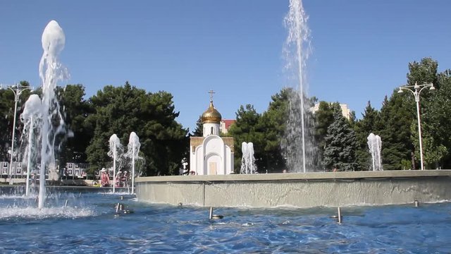 The fountain in Anapa city. Anapa is a resort city in the Krasnodar region in southern Russia