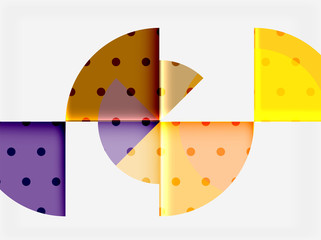 Circle elements on black background