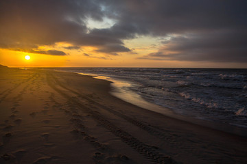 Sunset on the Curonian spit, Russia