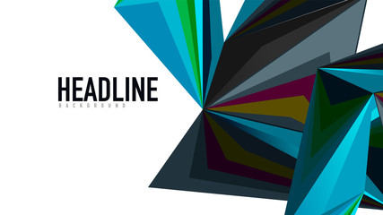 Modern triangle presentation template