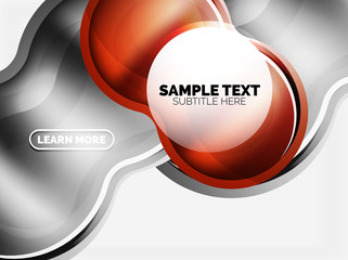 Glass or plastic hi-tech bubble background