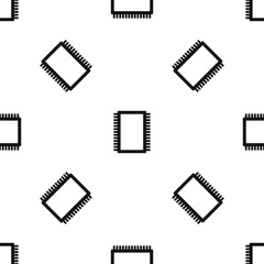 Fototapeta na wymiar Computer electronic circuit board pattern seamless black