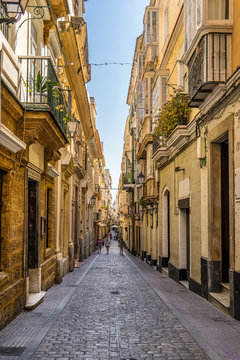 Typical Street In The Spanish City Of Cadiz