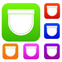 Shirt pocket set color collection