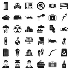 Help icons set, simple style