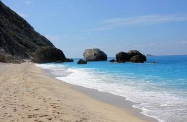 beautiful beach in lefkada greece