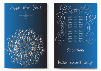  Happy New Year greeting Invitation card, vector