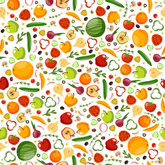 great vegetarian seamless pattern