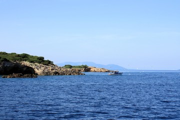 Fisherman in front of beach 