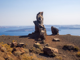 Felsformationen auf Santorini