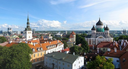 Aerial image of Tallinn, Estonia,