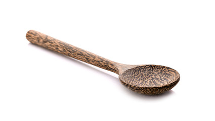 wood spoon isolated on white background