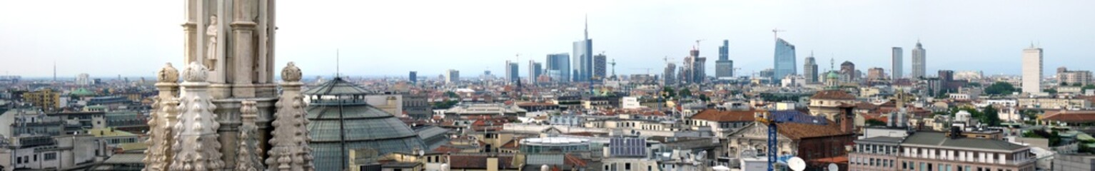 Monumental architecture of Milan, Italy.