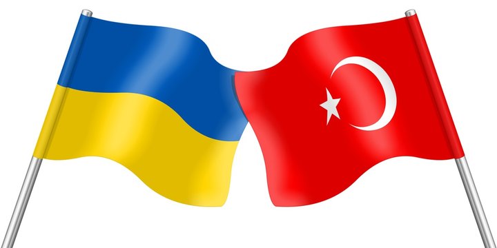 Flags. Ukraine and Turkey