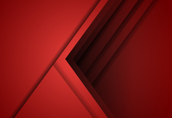 Red and Black abstract layer geometric material design background