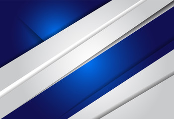 Blue gradient geometric background material design overlap layer  illustration