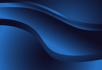 Blue gradient curve background material design overlap layer