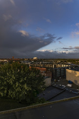 Fototapeta na wymiar Aarhus skyline in Denmark - incoming storm