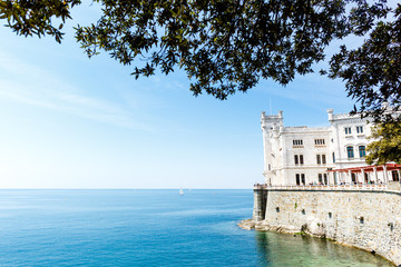 Miramare castle on the gulf of Trieste, Italy
