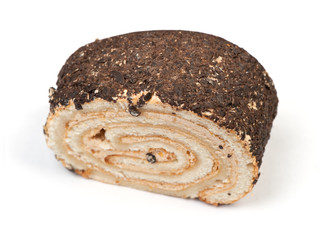 Rolled cake isolated