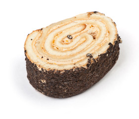 Rolled cake isolated