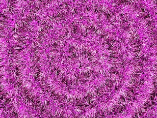 Closeup on a spiral made of a pink garland
