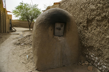 Traditional bread oven in Timbuktu, Mali -July, 2009