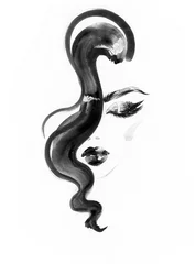 Bilden. Schöne Frau. Modeillustration. Aquarellmalerei © Anna Ismagilova